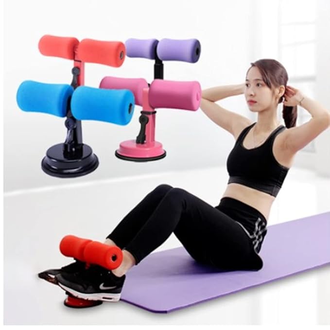 Sit-Up Bar with Foam Handle and Rubber Suction Seat Up Fitness Equipment Delhi Mart