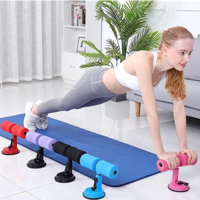Sit-Up Bar with Foam Handle and Rubber Suction Seat Up Fitness Equipment Delhi Mart