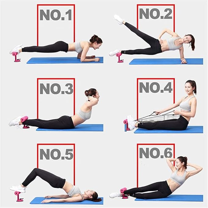Sit-Up Bar with Foam Handle and Rubber Suction Seat Up Fitness Equipment Delhi Mart