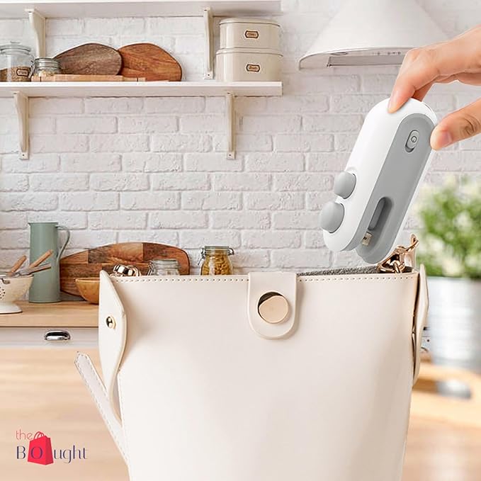 Portable Mini Sealing Machine 2 in 1 USB Rechargeable Magnetic Heat Sealing and Cutting Bag Seale Delhi Mart