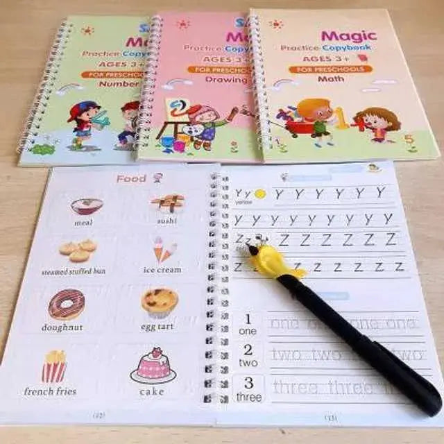 Magic Practice Copybook - (4 Book + 10 Refill) (A-127) Delhi Mart