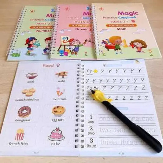 Magic Practice Copybook - (4 Book + 10 Refill) (A-127) Delhi Mart